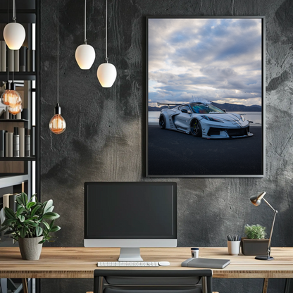 Chevrolet C8 Corvette Wall Art Print #001 - Premium Satin Poster