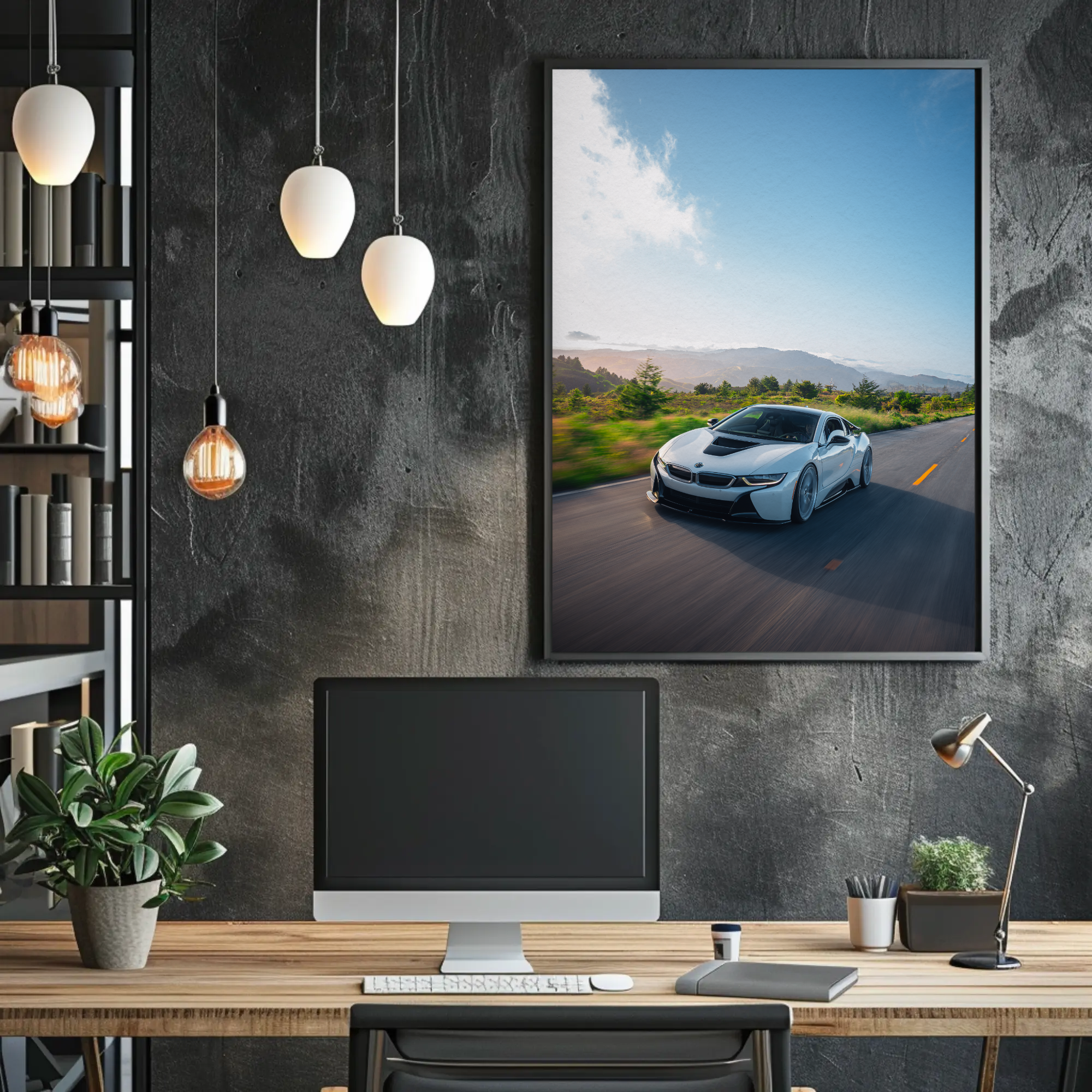 BMW i8 Car Art Print Poster #001 - Stunning Wall Decor for Enthusiasts