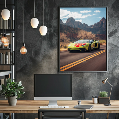 Lamborghini Aventador SVJ Art Print Poster #002 - Premium Wall Decor