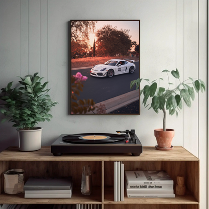 Porsche GT4 Automotive Car Poster #002 - Throttle Designs