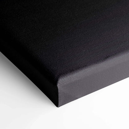 Black textured canvas print of minimalist sci-fi pastel landscape