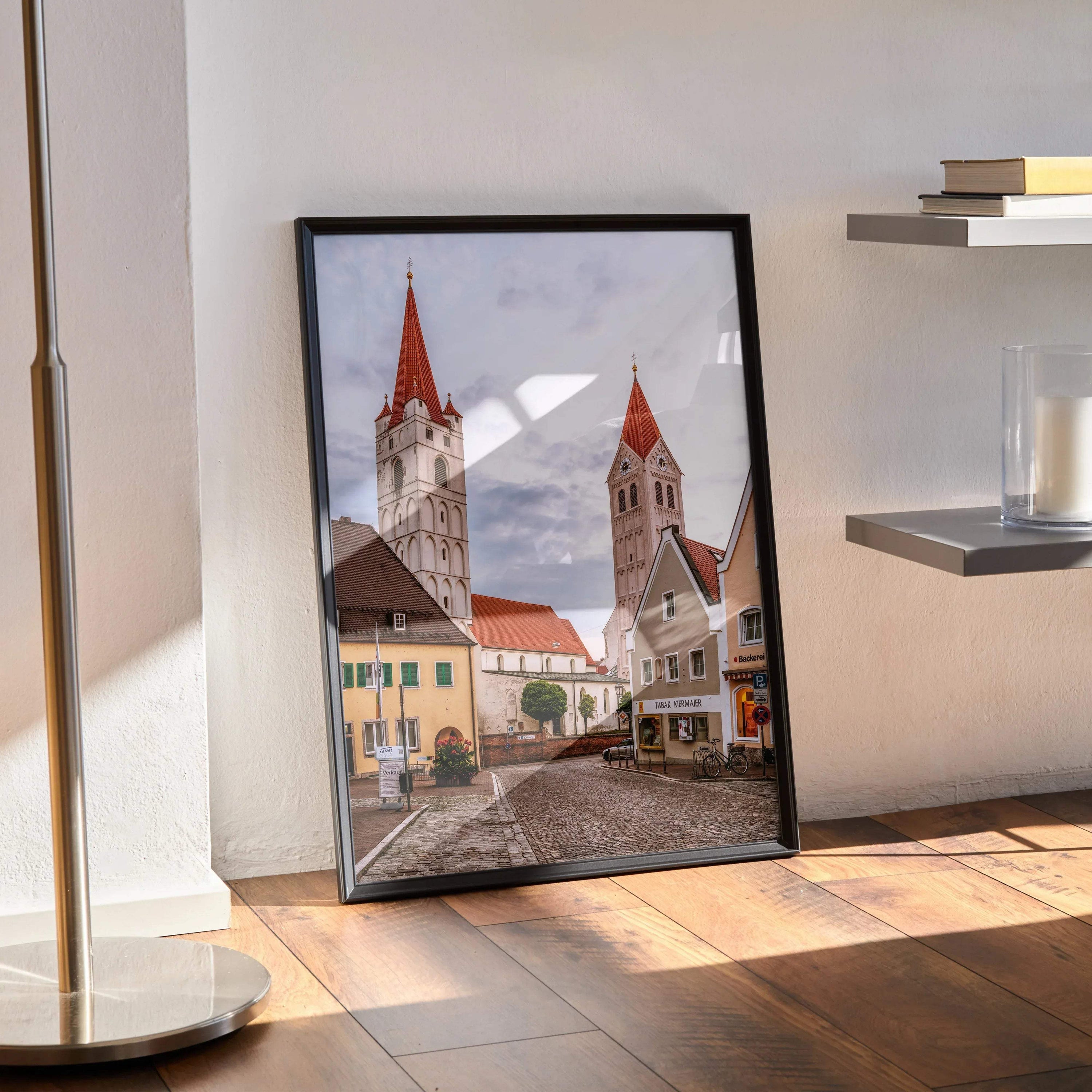 Stunning Urban Building Art Print Poster | Vertical - Throttle Designs