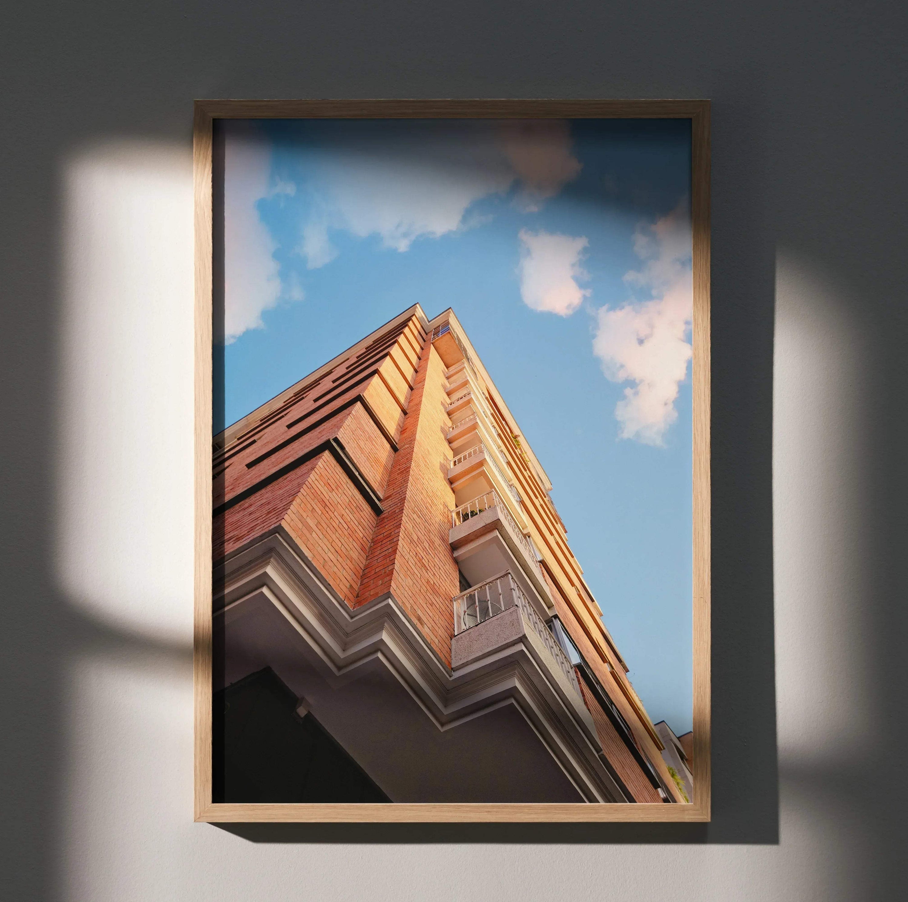 Modern Urban Building Art Poster for Wall Decor | Vertical - Throttle Designs