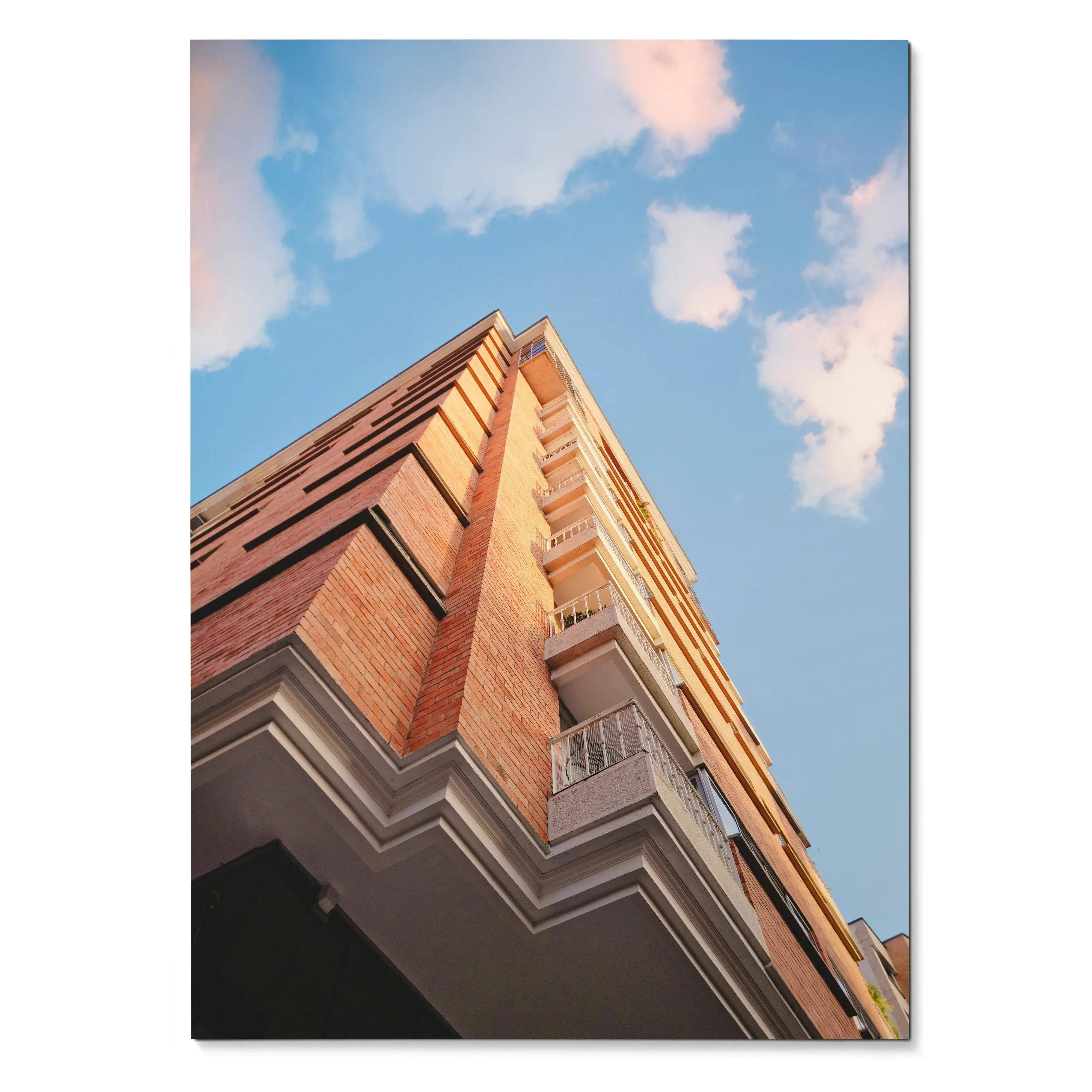 Modern Urban Building Art Poster for Wall Decor | Vertical - Throttle Designs