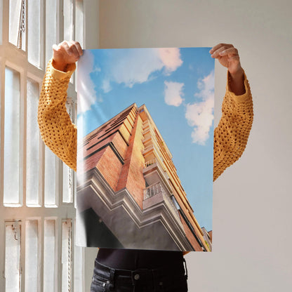 Modern Urban Building Art Poster for Wall Decor | Vertical - Throttle Designs