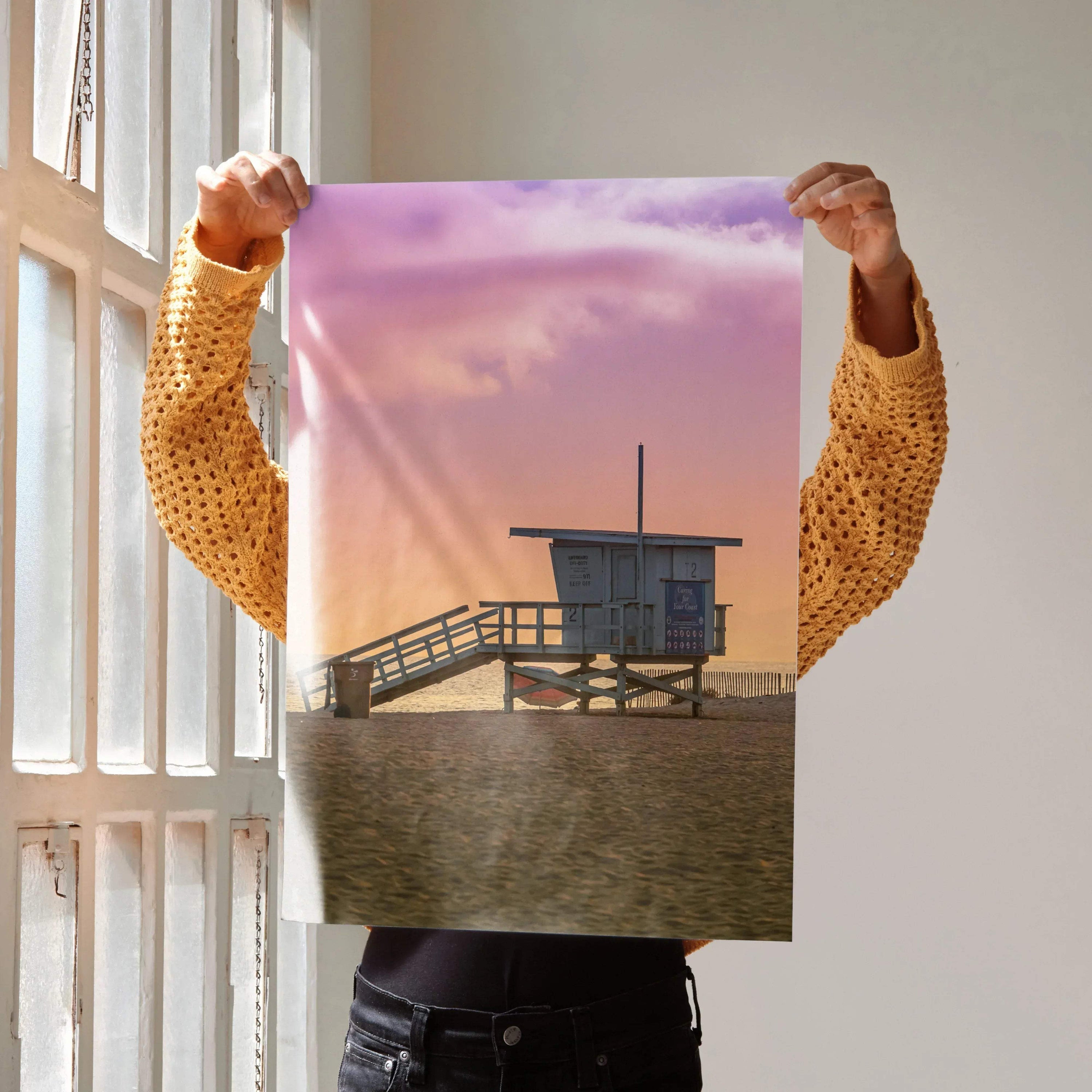 Stunning Sunset Beach Art Print Wall Decor | Vertical - Throttle Designs
