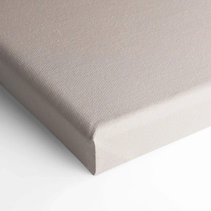 Minimal abstract beige cream blue canvas art with textured woven surface