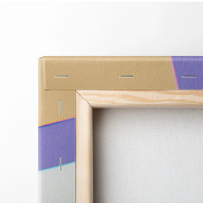 Modern minimalist canvas wall art with teal yellow purple white gradients