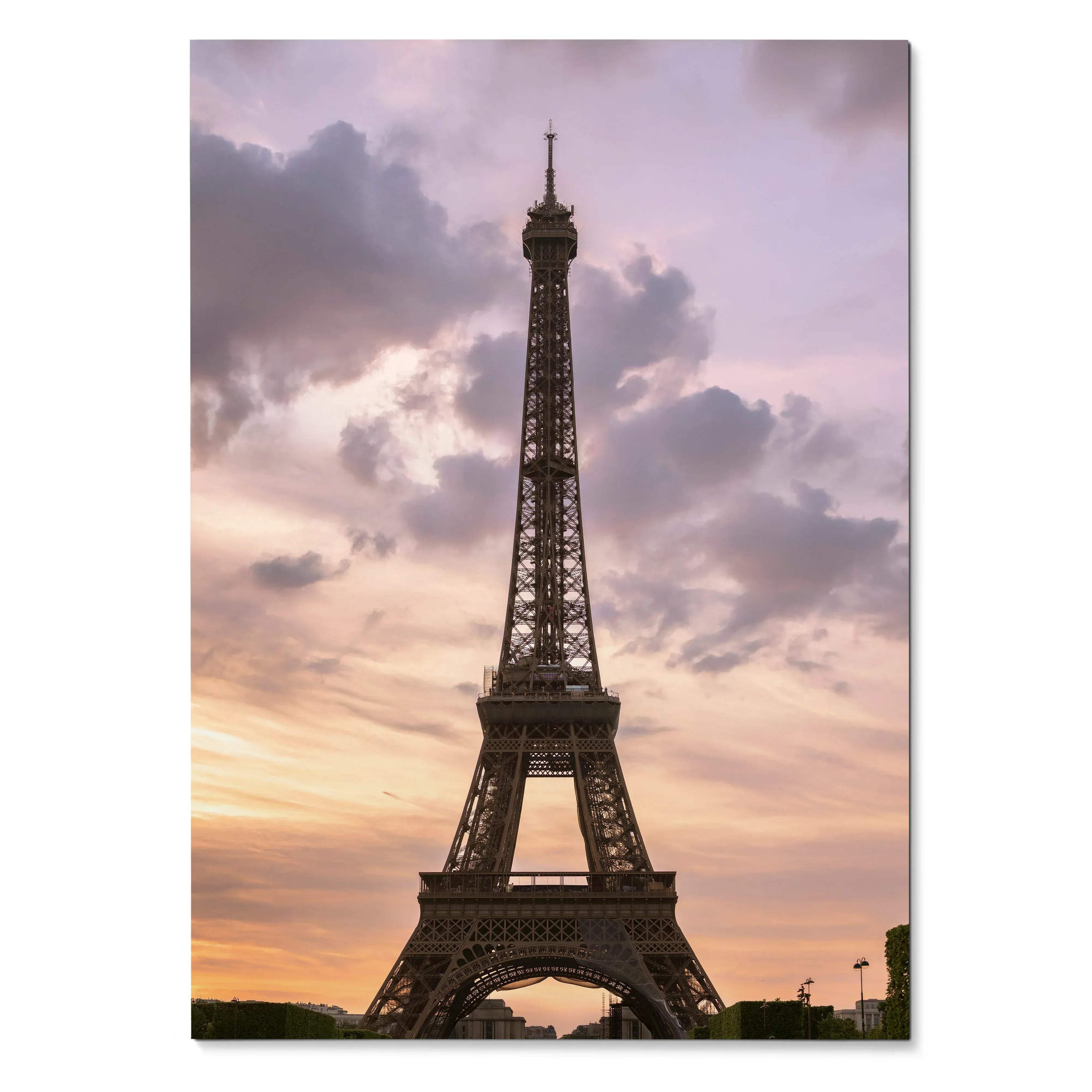 Eiffel Tower Sunset Art Print: Paris Wall Decor | Vertical - Throttle Designs