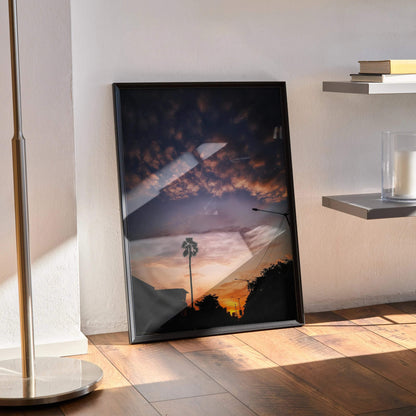 Stunning Sunset Landscape Wall Art Poster | Vertical - Throttle Designs