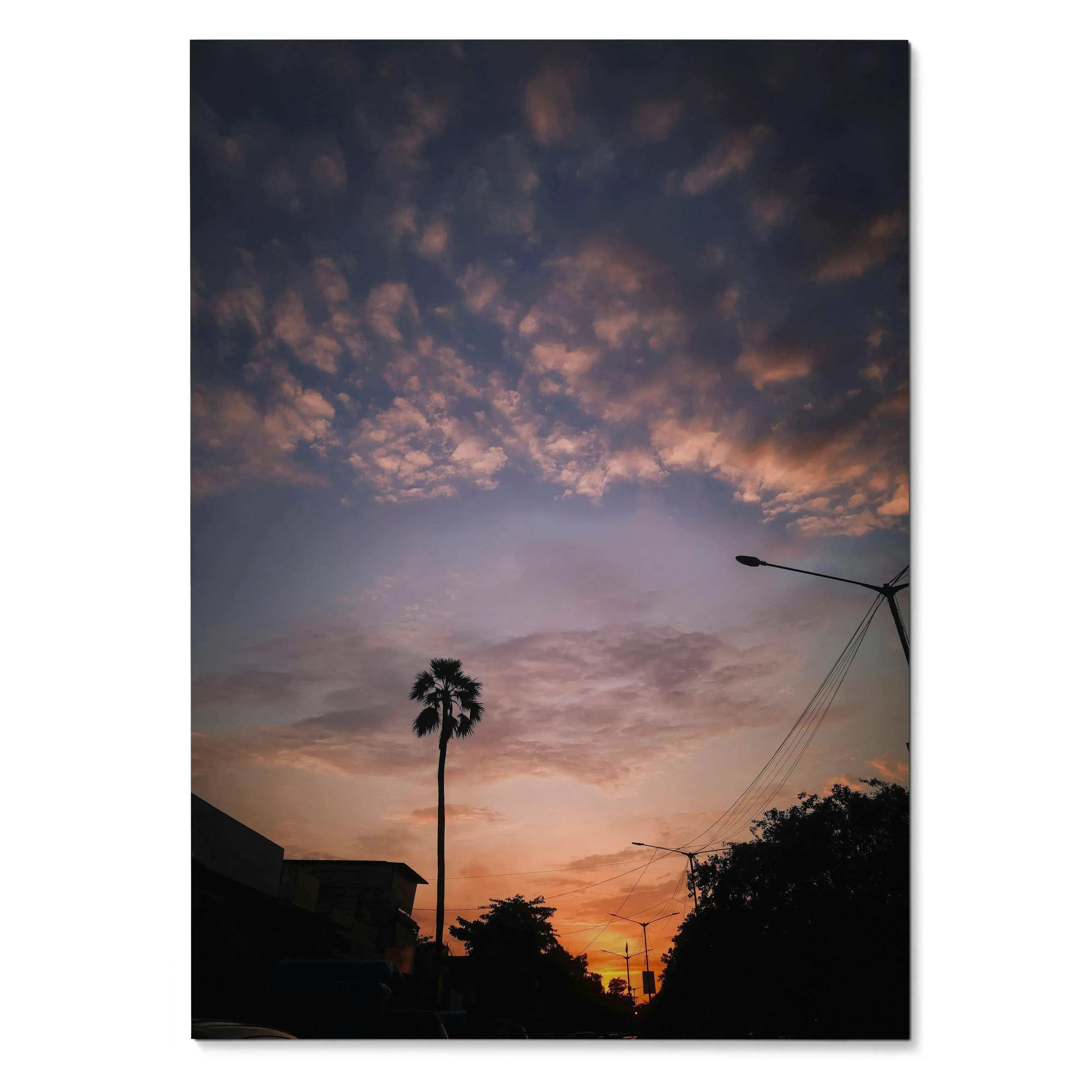 Stunning Sunset Landscape Wall Art Poster | Vertical - Throttle Designs