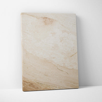 Beige marble texture canvas wall art with subtle veins