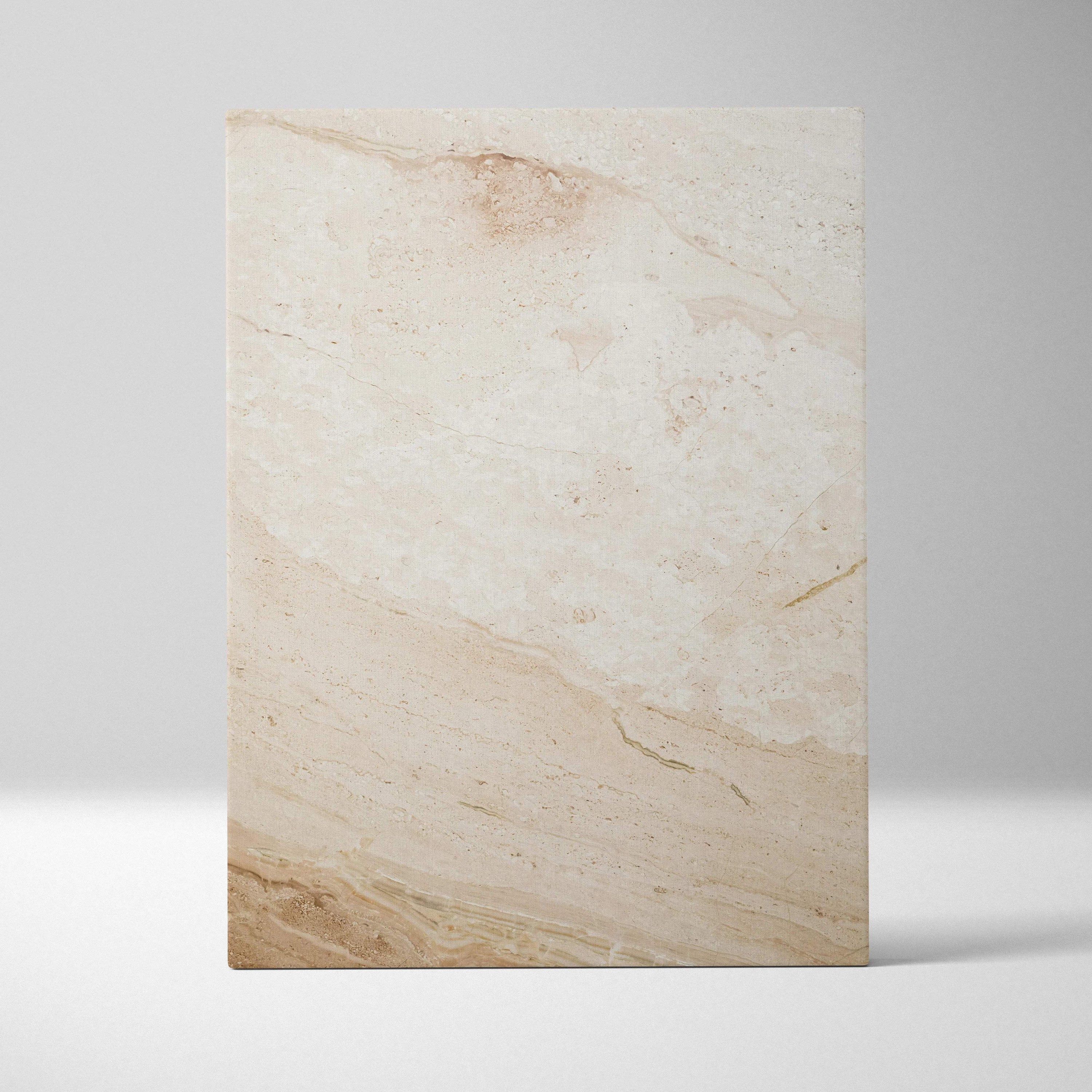Beige marble texture canvas wall art with subtle veins