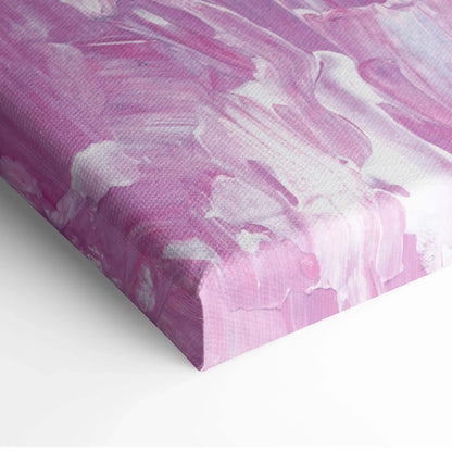 Abstract pastel impasto canvas wall art in soft pink, lavender, light blue dreamy swirls