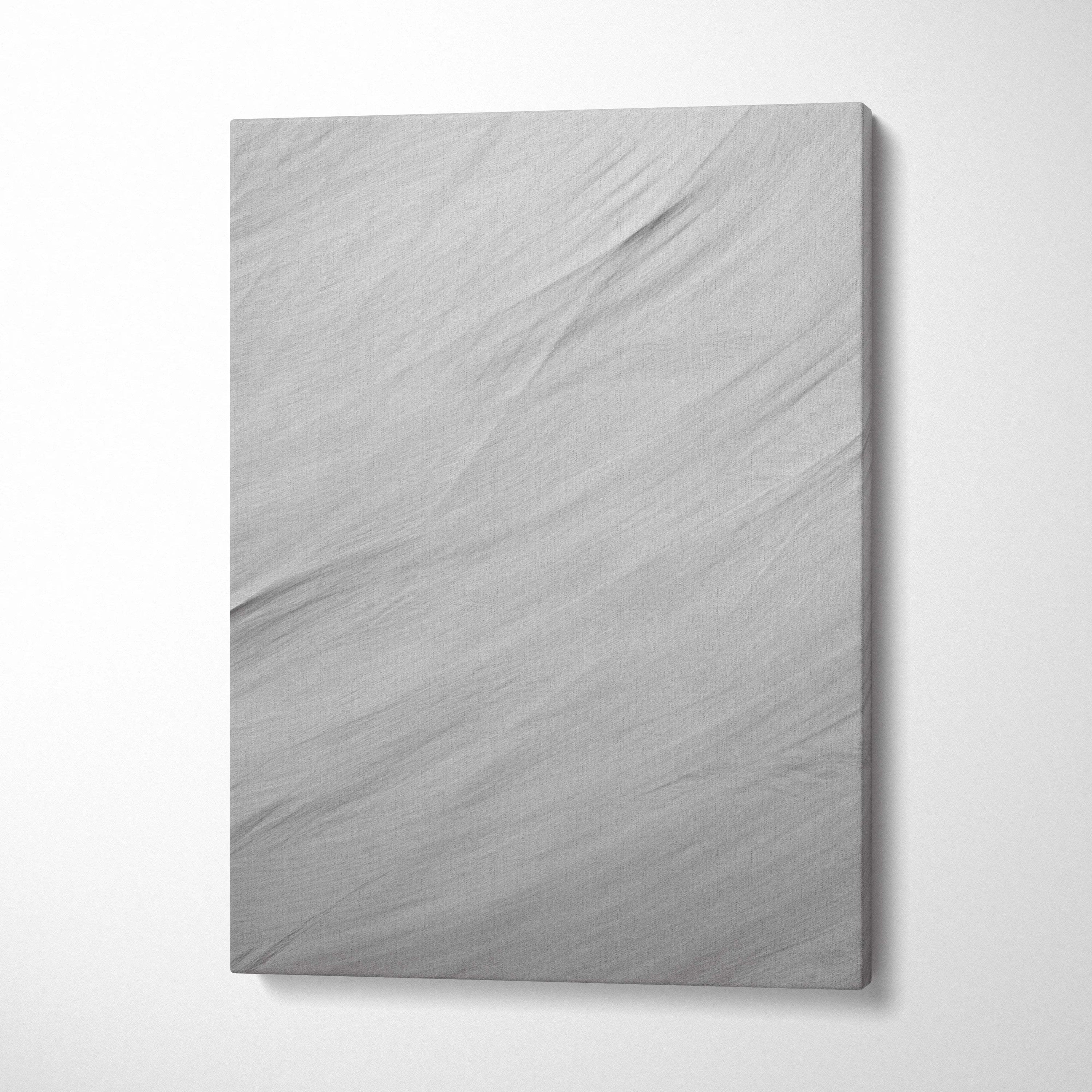 Serene gray marble texture canvas wall art with charcoal veining