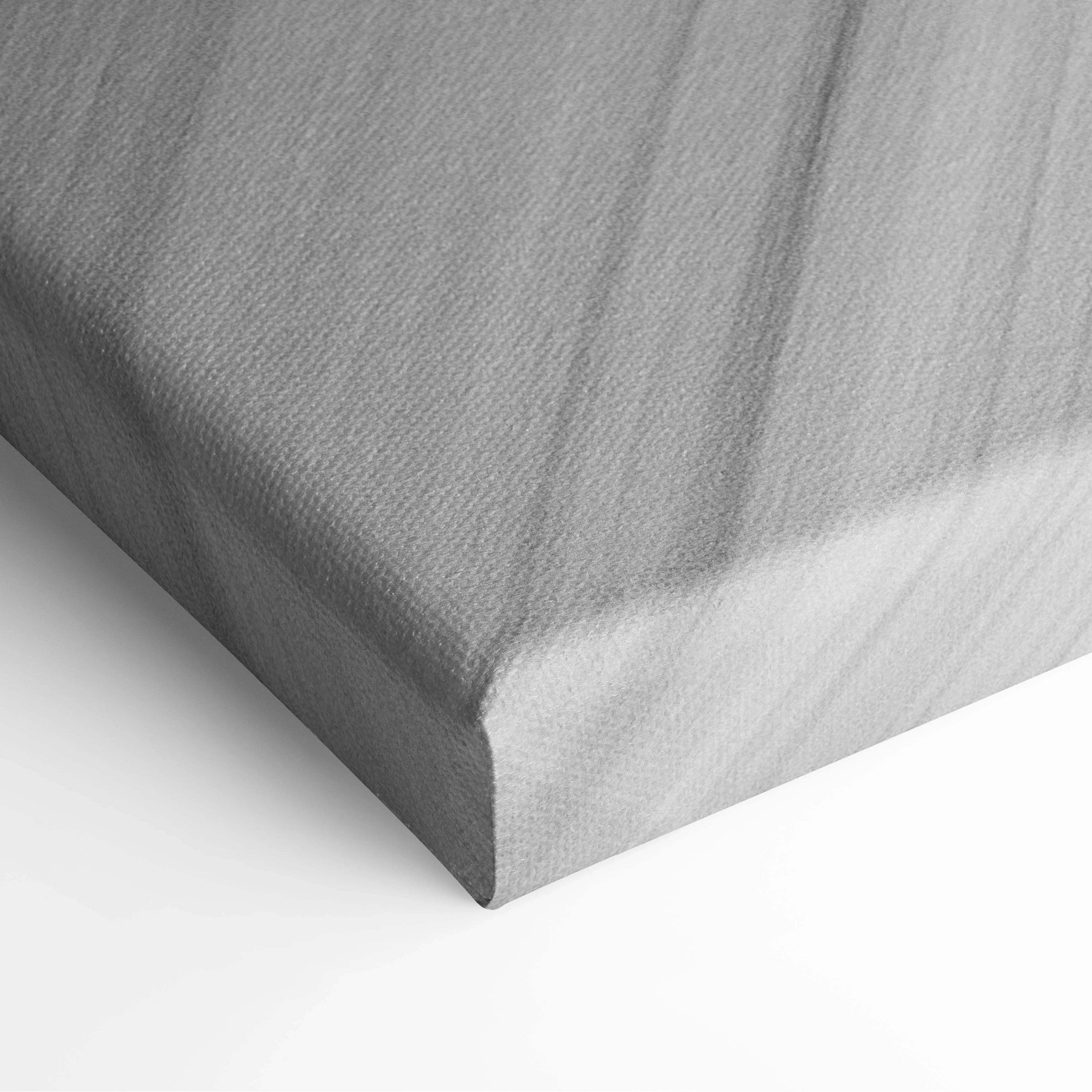 Minimalist silver gray abstract texture canvas wall art with subtle gradient shading
