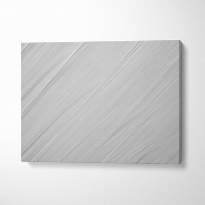Minimalist silver gray diagonal light motion abstract texture canvas wall art