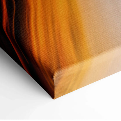 Abstract city skyline sunset canvas art in gold orange brown gradient