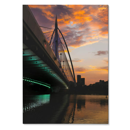 Vibrant Sunset City Skyline Wall Art Poster | Vertical - Throttle Designs