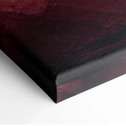 Textured deep burgundy black gradient canvas print with brushstrokes