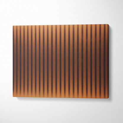Rectangular wooden cutting board with golden amber and deep brown vertical stripes