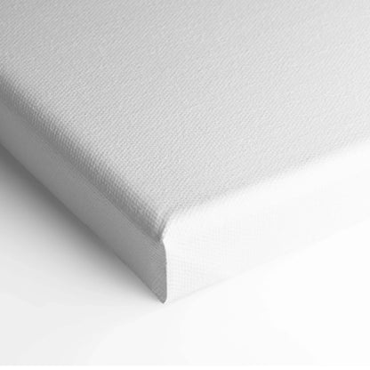 White textured canvas back of minimalist snowy landscape wall art