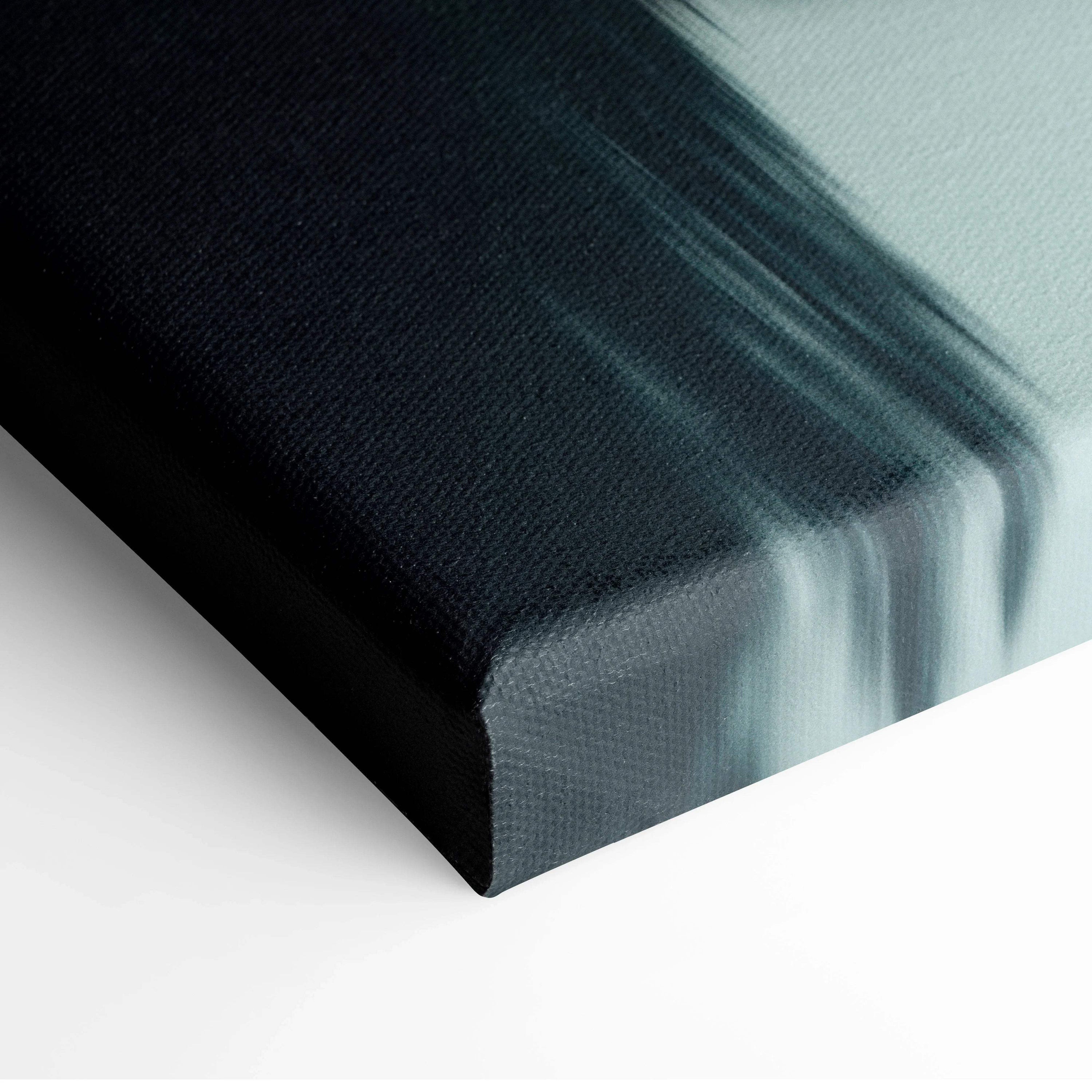 Black textured canvas art with abstract brushstrokes in twilight blues