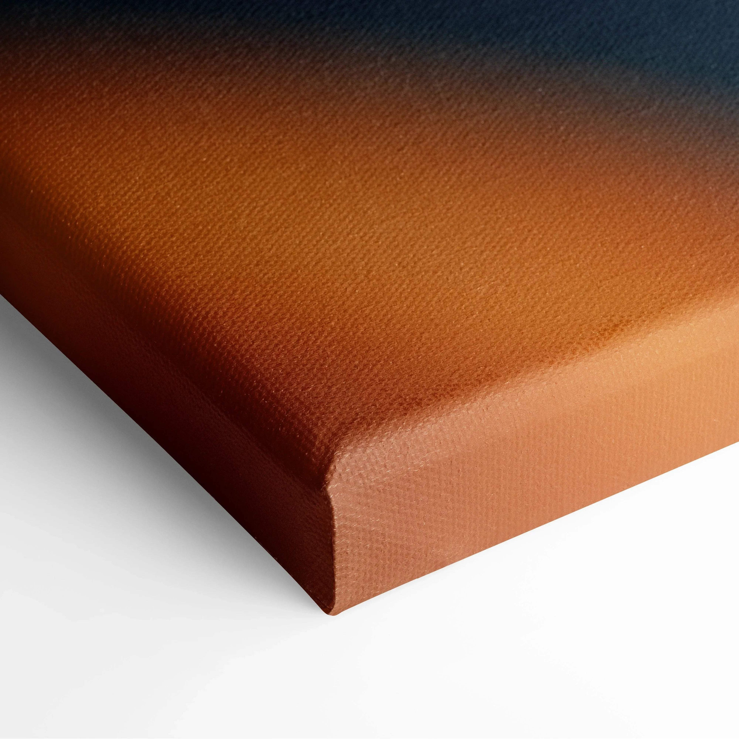 Close-up of autumn-themed canvas art with warm golden-brown tones and textured surface for wall art.