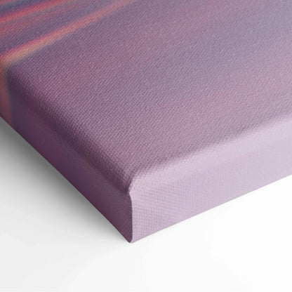 Purple and pink abstract digital design on textured canvas wall art with soft gradient tones.