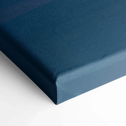 Close-up of blue textured canvas art corner for vibrant abstract wall decor.