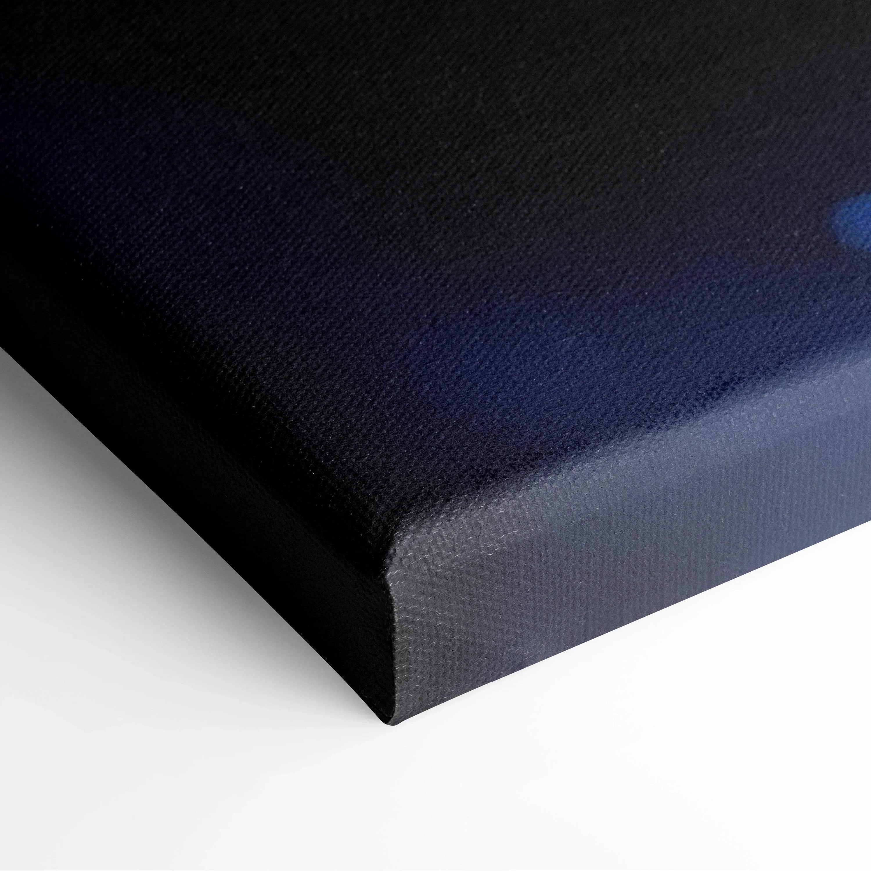Minimalist dark blue and black gradient canvas art with subtle texture, autumn-themed wall art canvas print.