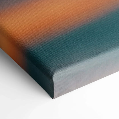 Digital art canvas wall art with tropical waves in golden hour sunset hues, vibrant ocean decor.