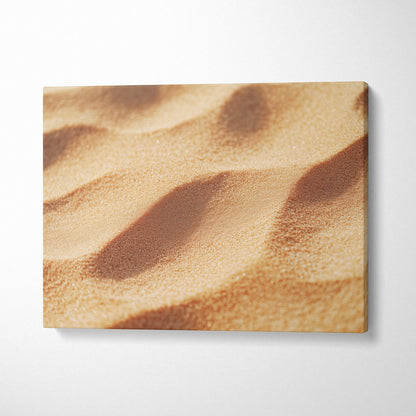 Close-up digital art canvas of tropical beach sand texture for wall art decor.