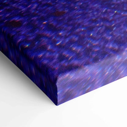 Abstract modern digital art on a deep blue textured canvas wall art print.