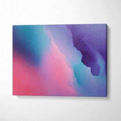 Abstract digital art canvas with gradient shades of pink, purple, and teal for modern wall art.