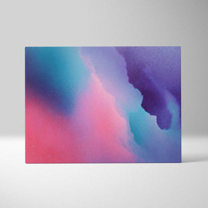 Abstract modern digital art canvas with vibrant pink, blue, and purple gradient for wall art decor.