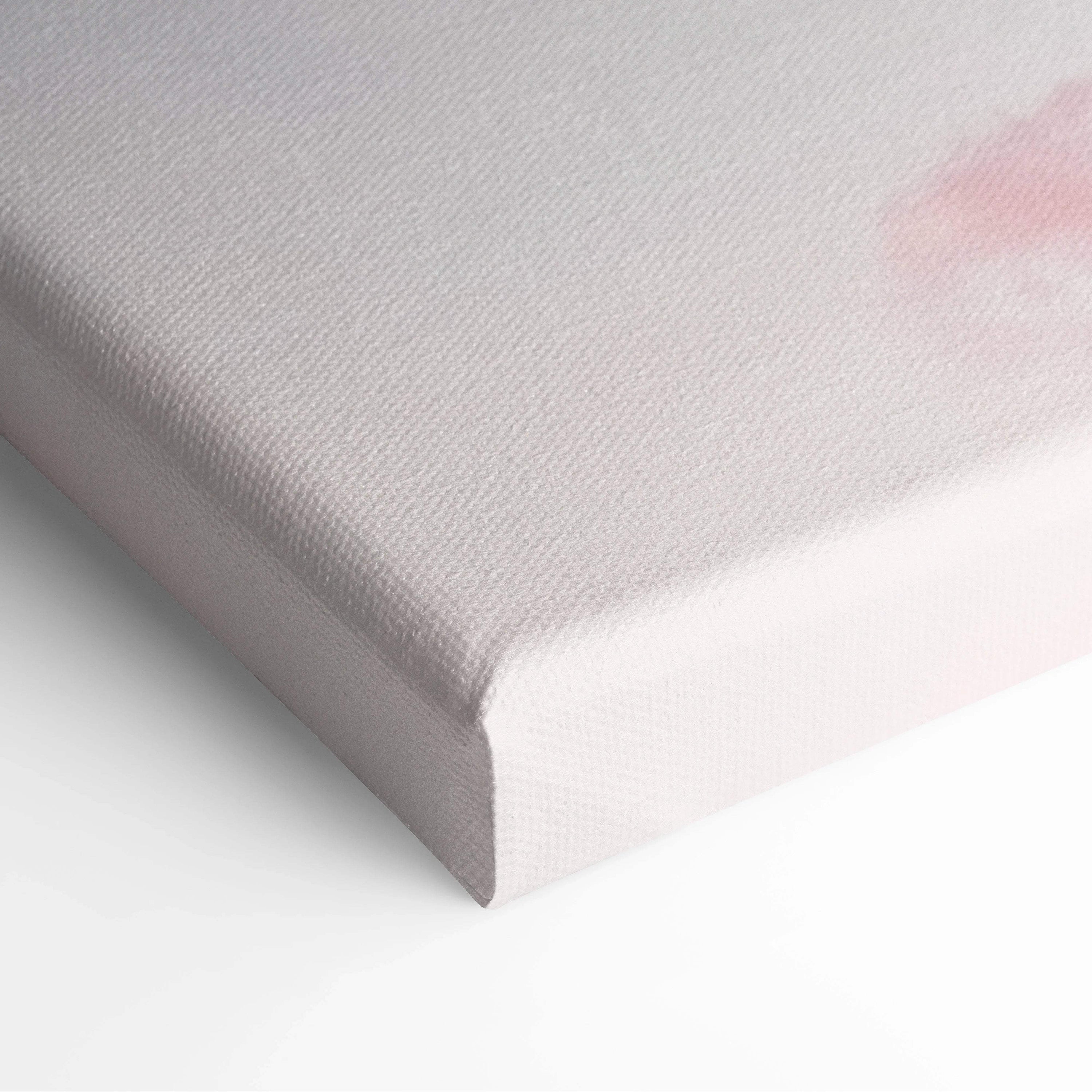 Gray canvas print with subtle pink abstract Pastel Sky cloudscape design