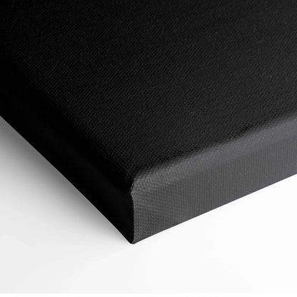 Black textured canvas corner showing detailed weave for wall art canvas print.