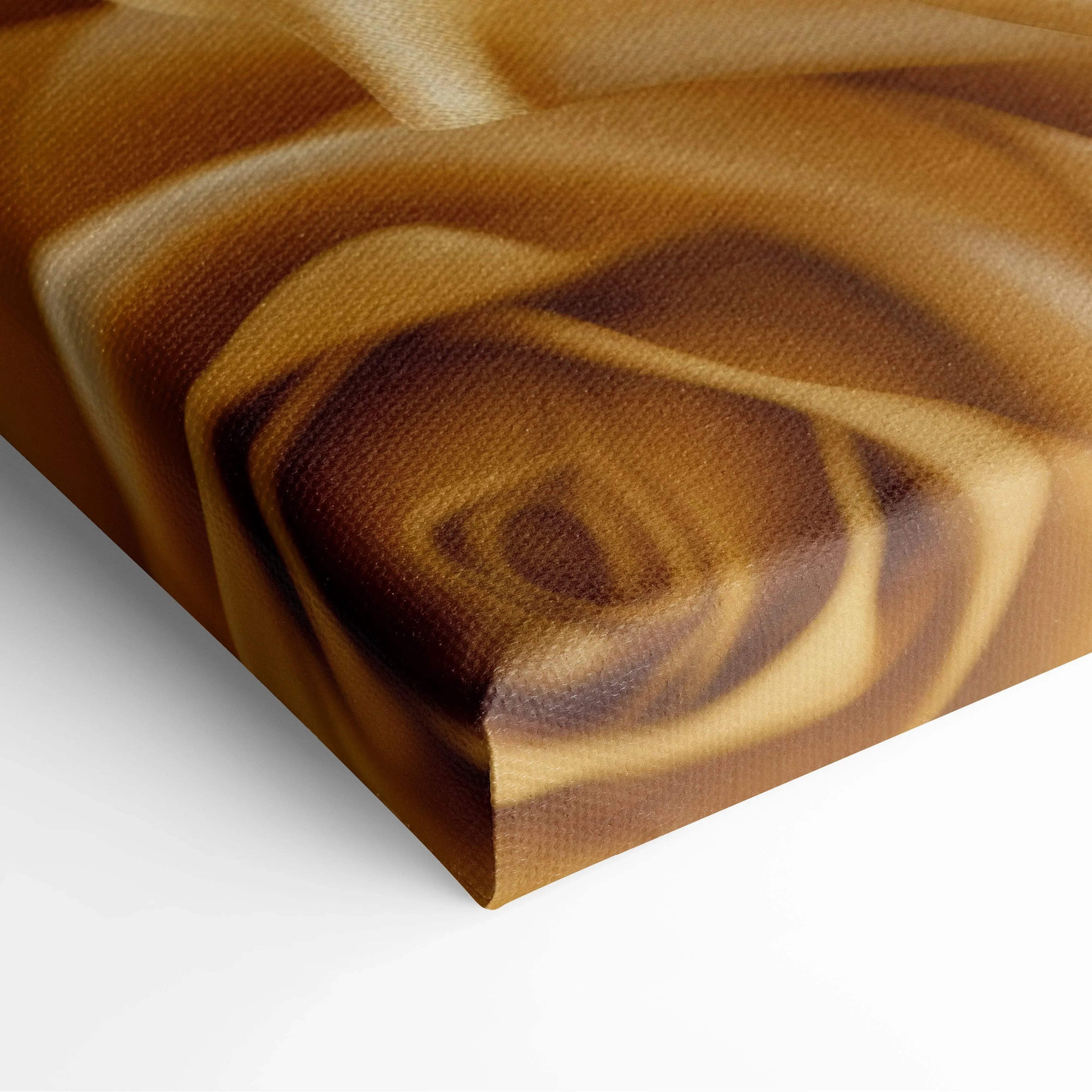 Close-up of yellow gold rose floral design on textured canvas wall art with warm tones and detailed petals.