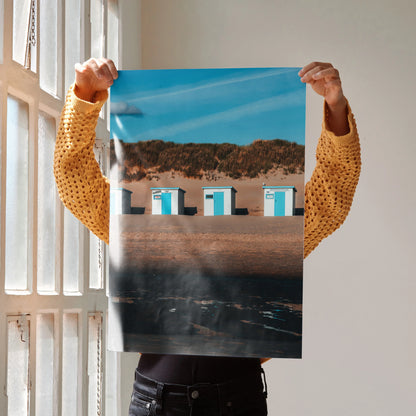 Serene Beach Landscape Wall Art Poster | Vertical - Throttle Designs