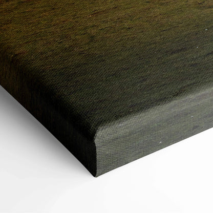Close-up of dark textured canvas edge showcasing premium wall art quality.