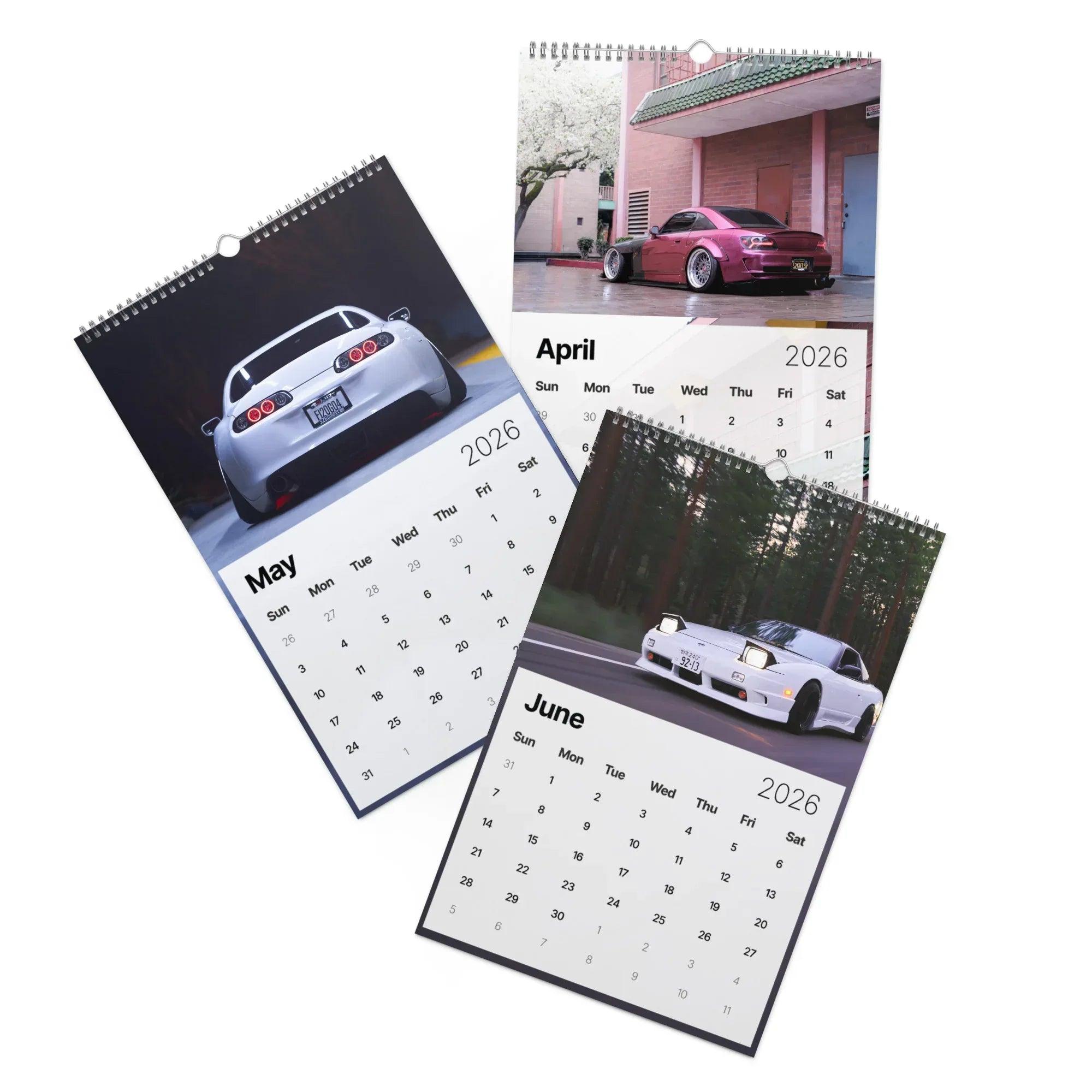 2026 Car Calendar - Iconic JDM Cars Calendar