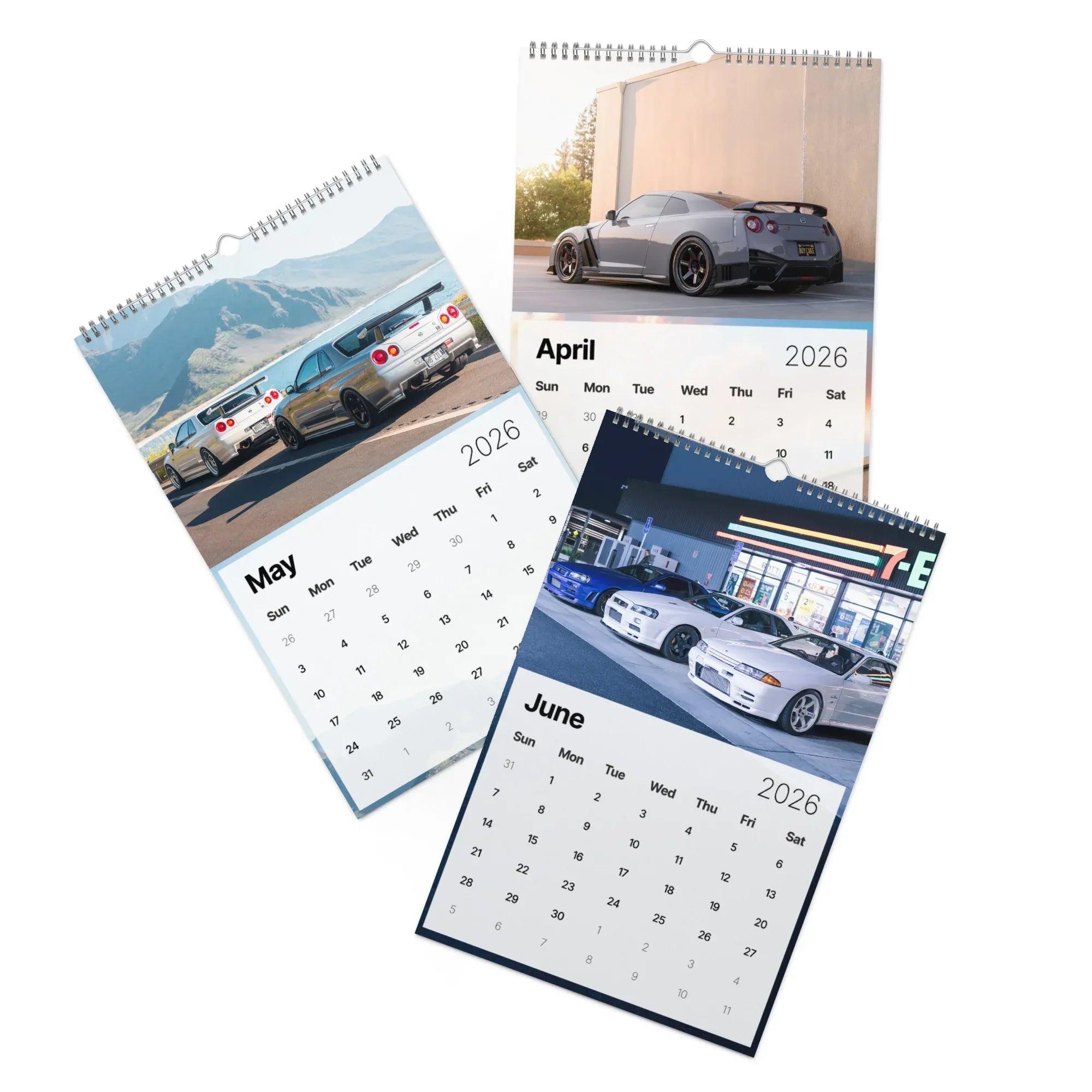 2026 Car Calendar - Nissan GTR Edition