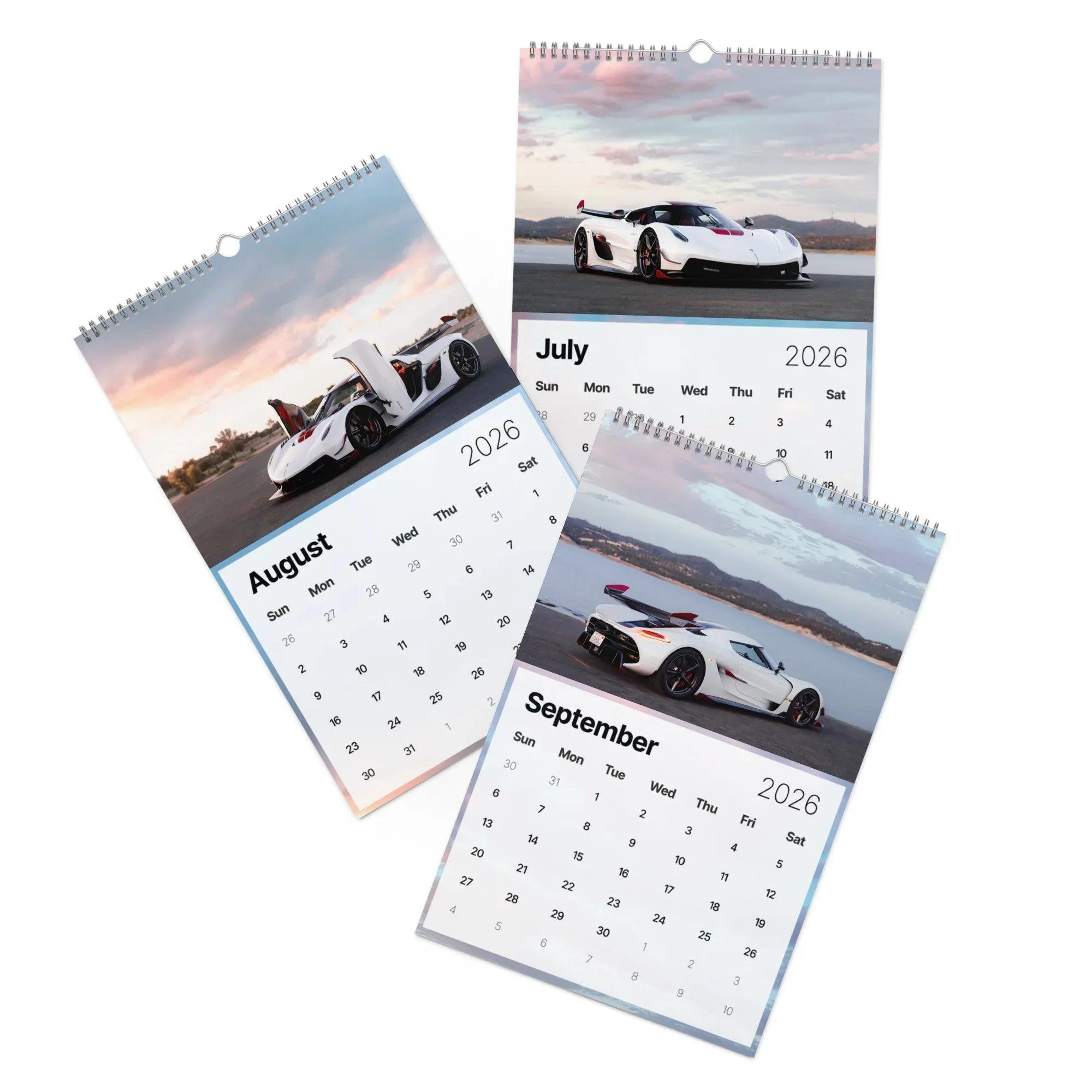 2026 Car Calendar - Hypercar Koenigsegg Jesko Edition