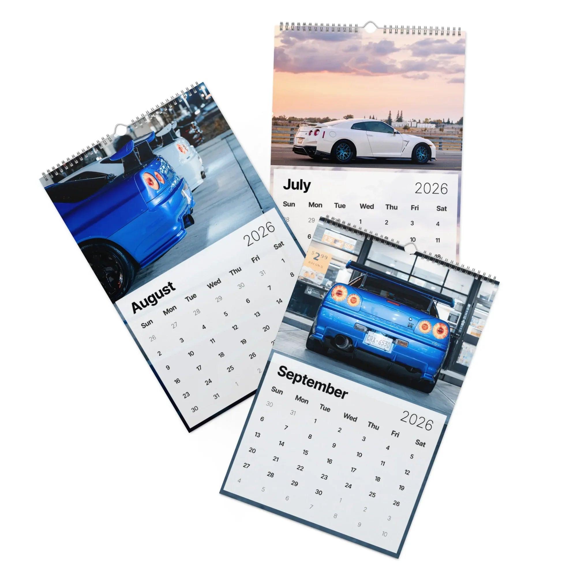 2026 Car Calendar - Nissan GTR Edition