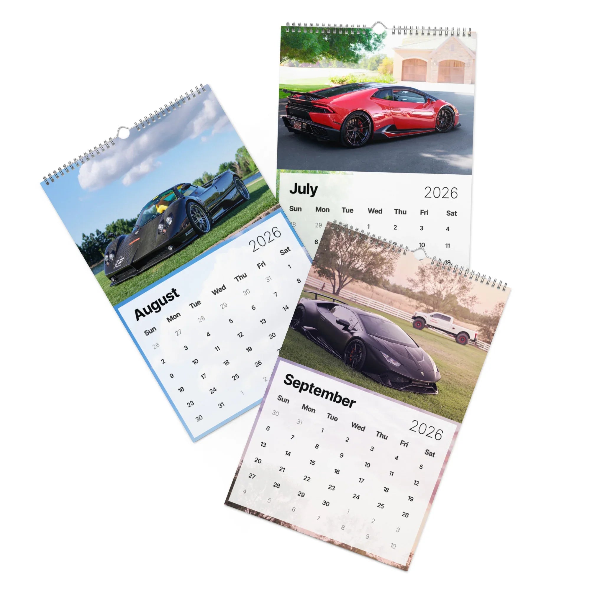 2026 Car Calendar | Supercar Wall Calendar