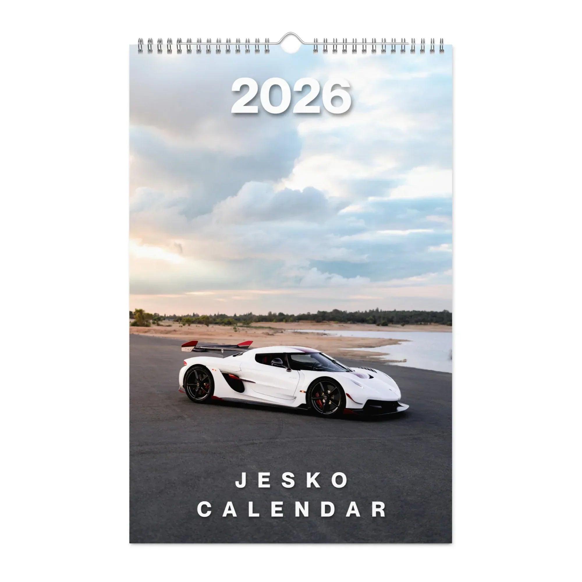 2026 Car Calendar - Hypercar Koenigsegg Jesko Edition