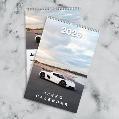 2026 Car Calendar - Hypercar Koenigsegg Jesko Edition
