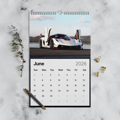 2026 Car Calendar - Hypercar Koenigsegg Jesko Edition