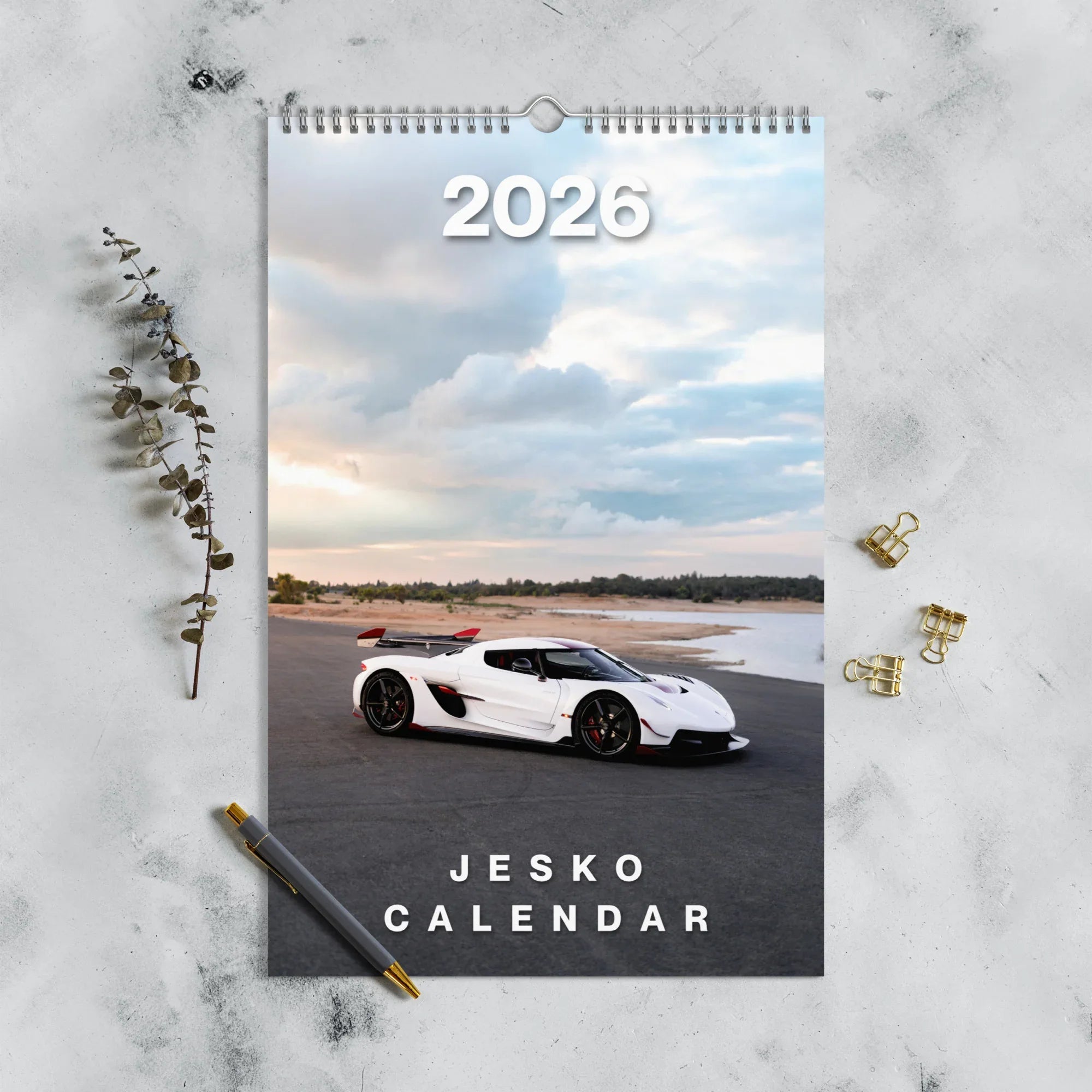 2026 Car Calendar - Hypercar Koenigsegg Jesko Edition